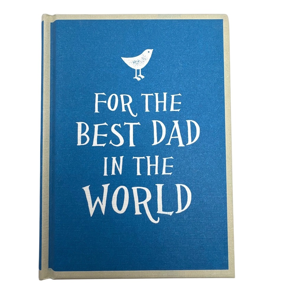 For The Best Dad‎ In The World Book Gift Blue White Quotations Father's Day